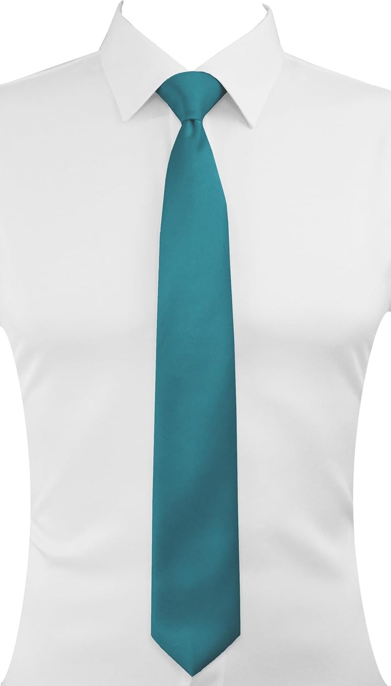 DIBI Solid Color Ties for Men, Formal Mens Ties, Neck Tie, Classic Tie for Boys Women Teens, Wedding Business Costume Necktie - Image 2